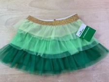 New Girl's Toddler Celebrate St.Patrick's Day Tutu Skirt in Greens