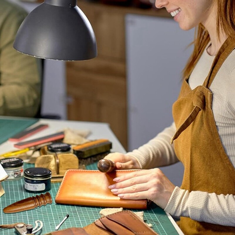 Leather Burnisher and Wood Strap Bending Leather Kit, Round Slicker6567