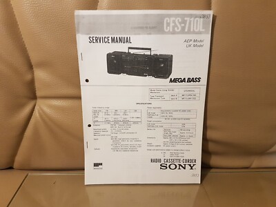 Sony CFS 710 L  Service Manual Bedienungsanleitung