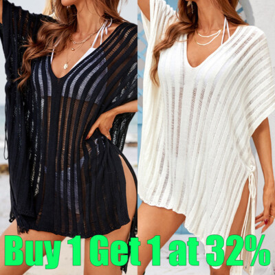 Women Lady Bikini Cover Up Sarong Beach Long Dress Swimwear Swimsuit Plus  Size UK