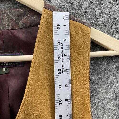 Timberland hellbraune Lammlederweste Weather Gear Paisley Vintage Western Damen S - Bild 12 von 16