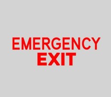 EMERGENCY EXIT Sign Decal PICK COLOR SIZE Vinyl Sticker Door Window Wall Store
