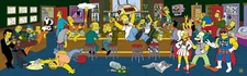 Simpsons Characters Duff Beer Fat Tony Lenny Carl Bus Driver Moe's Tavern Art