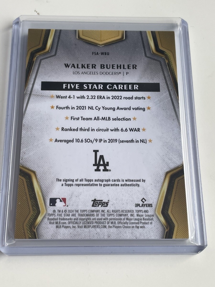 Walker buehler WBC topps fivestar ドジャース 2024 Topps Five Star Walker Buehler Purple Auto #'d/50 FSA-WBU LA