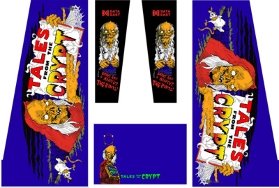 Data East TALES FROM THE CRYPT Pinball Machine CABINET Decal Set