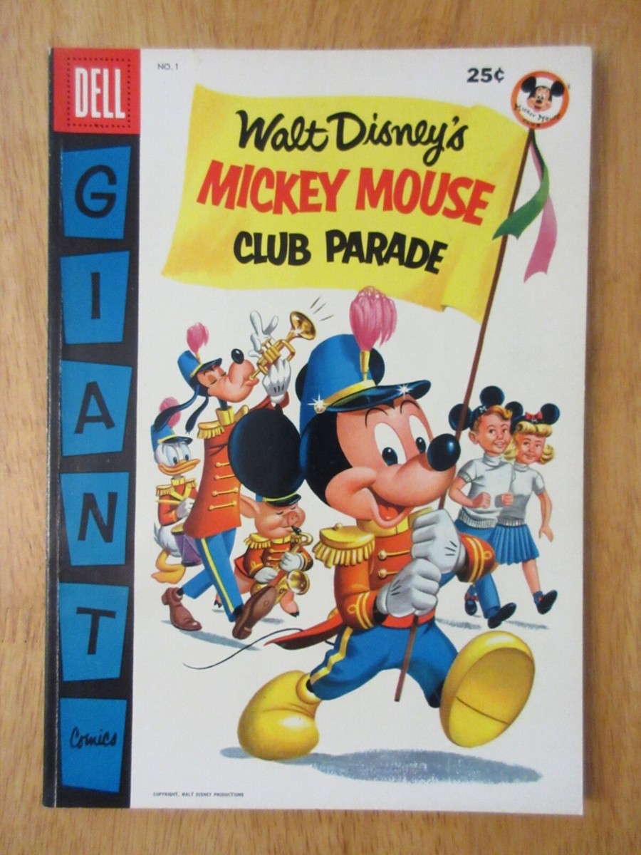 Lot of *2* MICKEY MOUSE! Dell CLUB PARADE Giant #1 (1955) + Gold