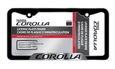 Toyota Corolla Chrome Black Metal License Plate Frame - 1 Ea Toyota Corolla Chrome Black Metal License Plate Frame - 1 Ea