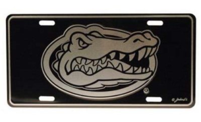 FLORIDA GATORS ELITE CAR TRUCK TAG LICENSE PLATE BLACK SIGN UNIVERSITY