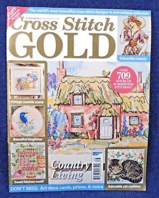 Cross Stitch Gold Magazine UK #61 Jul/Aug 2017 Cat Red Cottage Tea Cake Lady