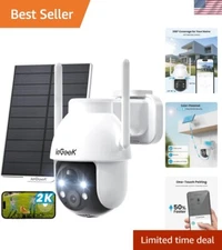 Battery Powered Outdoor Surveillance Cam - Solar Charge & Alexa Compatible