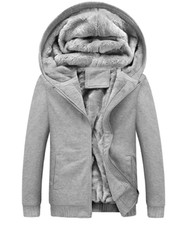 NEW DEAREBA Men's Heavyweight Full-Zip Hooded Fleece Hoodie Size Medium