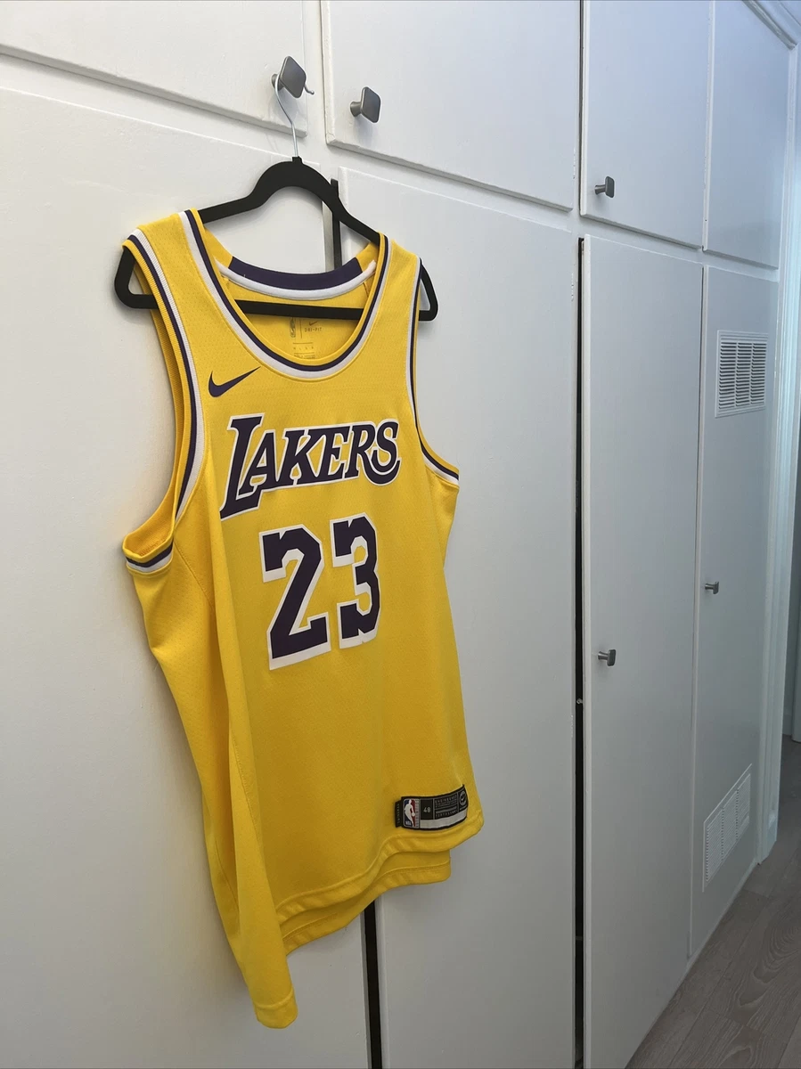 Youth Nike LeBron James Gold Los Angeles Lakers Swingman Jersey - Icon Edition Size: Large