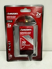 Husky Serrated Blade (50-Pack) with Belt Clip