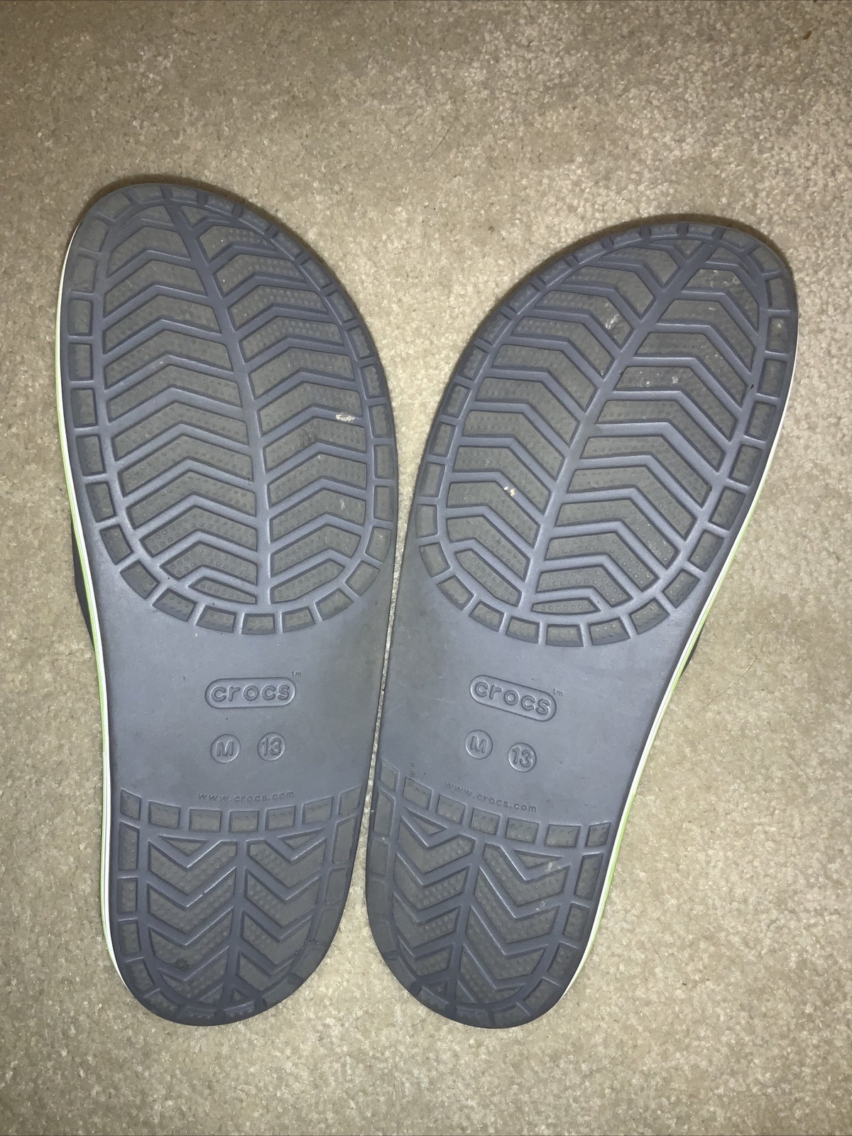 crocs mens Sandals size 13 Gray Gem