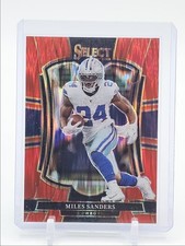 MILES SANDERS 2025 SELECT PREMIER LEVEL RED SHOCK PRIZM COWBOYS /249 Q3387