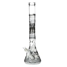 Wrap & Rake Artistic Beaker Water Pipe | 18" | Black