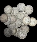 $10 Roll of 20 Barber Silver Half Dollars 50c G-VG Nice Coins
