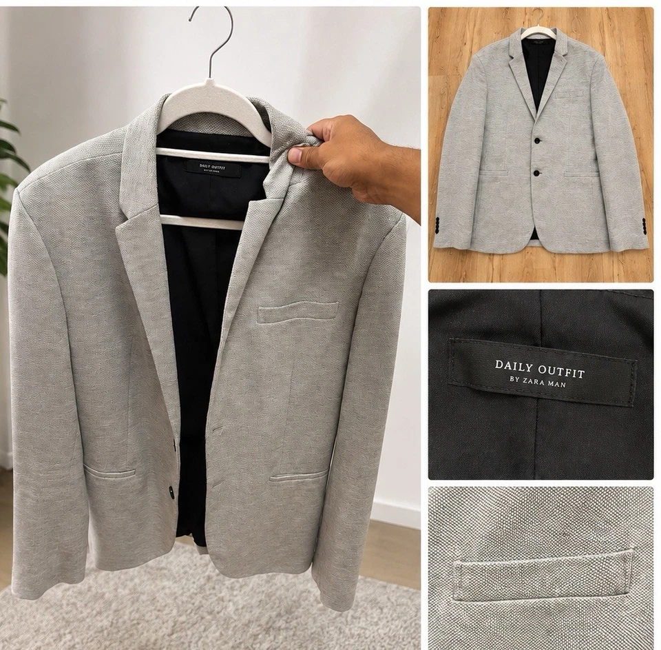 Zara Man Sakko Blazer Hellgrau – Gr. M – wie neu - Bild 1 von 1