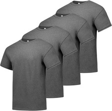 Hanes Men Crew neck T-Shirt 4-Pack ComfortSoft 100 Cotton Heavyweight Tee Plain