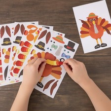 20 Colorful DIY Turkey Stickers for Creative Thanksgiving Fun - Safe for Kids