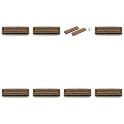 SUZUKI MANJI M-20W 10-Hole Harmonica Wooden Cover Model A-G Keys Japan