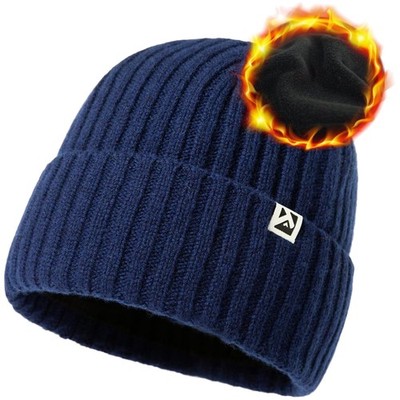 XL/XXL 100% Merinowolle Mütze Wintermuetze Herren Damen Fisherman Beanie Traw...