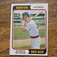 Topps 1974 Dwight Evans #351 Boston Red Sox Baseball Card Base Set