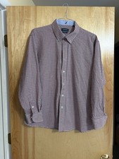 NAUTICA MENS BUTTON FRONT SHIRT BLACK/RED/WHITE CHECK XXL/18-18 1/2 34/35