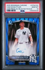 2025 Bowman Chrome - Prospect Auto Cam Schlittler #CPA-CSC Blue RayWave /150