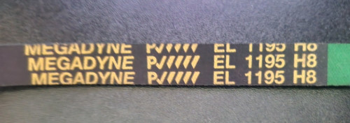 Megadyne 8 Rippen Waschmaschine INDESIT WIB111 UK Antriebsriemen (EL 1195 H8)