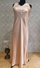 Antique nightdress 1930s nightgown vintage original bias silk liquid satin
