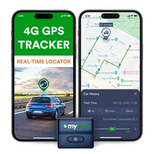 4G LTE GPS Tracker for Vehicles - Real-Time Tracking w/ Magnet Mount & App