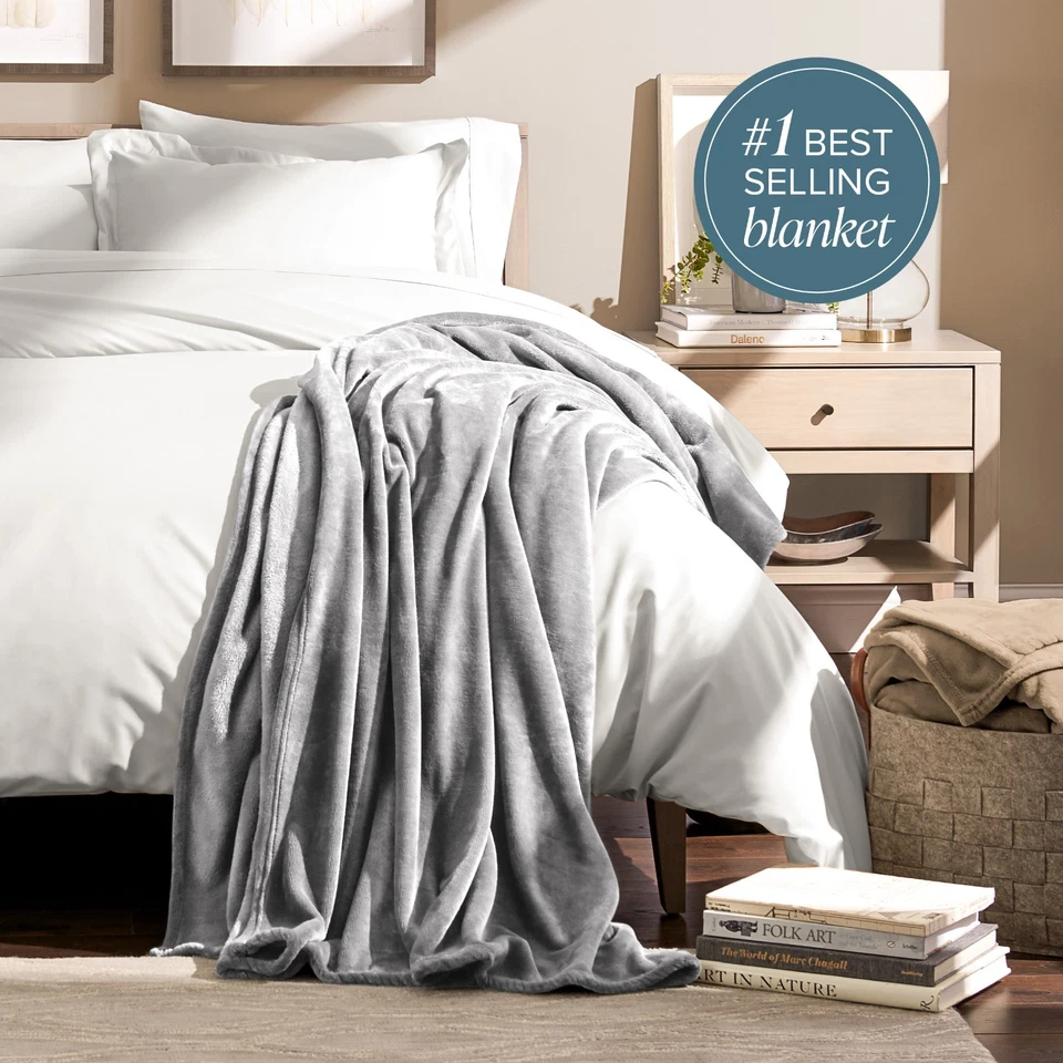 Bare Home Microplush Fleece Blanket - Lightweight & Ultra Soft - Image 2 of 4