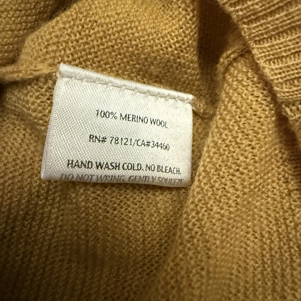 Cardigã Eileen Fisher Merino lã amarelo mostarda tamanho pequeno, #outono, #clássico - Imagem 4 de 4