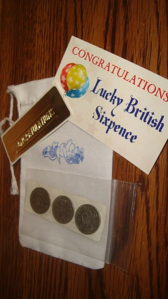 #3 Different Lucky British Wedding SIXPENCE 1949, 1956, & 1967 Keepsake Coin set - Image 3 of 4