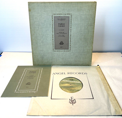J.S. Bach: PABLO CASALS Suites for Cello Unaccompanied - No. 3  / No. 4 Angel LP