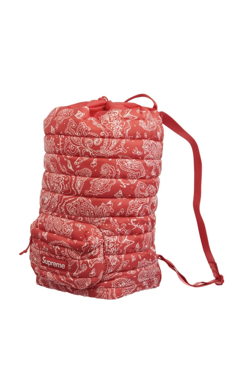 Sac à dos tampon Supreme Paisley rouge FW22 tout neuf