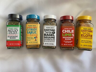 Trader Joes Spice Bundle Lime Aglio Olio Citrusy Garlic but Elote Bagel  Sesame