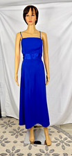Formal Plus Size 20 Dress Royal Blue Satin Accent Back Zip Wedding Prom Party