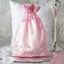 12 pcs 6x9" Pink SATIN FAVOR BAGS Wedding Party Reception Gift Favors WHOLESALE