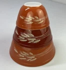 VINTAGE PRYEX AUTUMN HARVEST WHEAT NESTING MIXING BOWLS Set Of 3