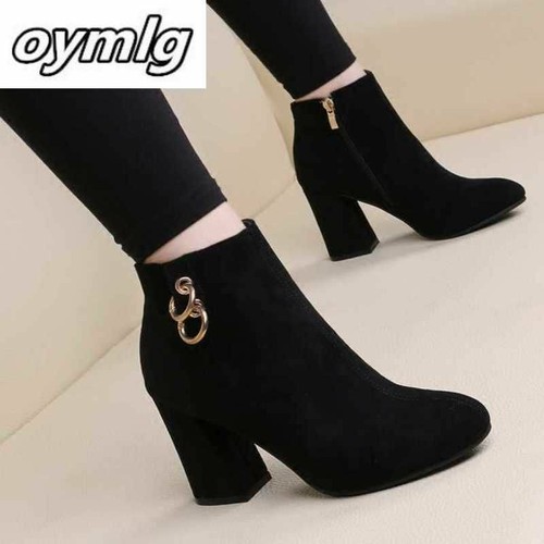 Nuevos botas botines con tacones para mujeres de invierno calidos modernos  | eBay