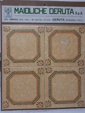 20x20 Hand Decorated Deruta Tiles 60s/70s For Decoration