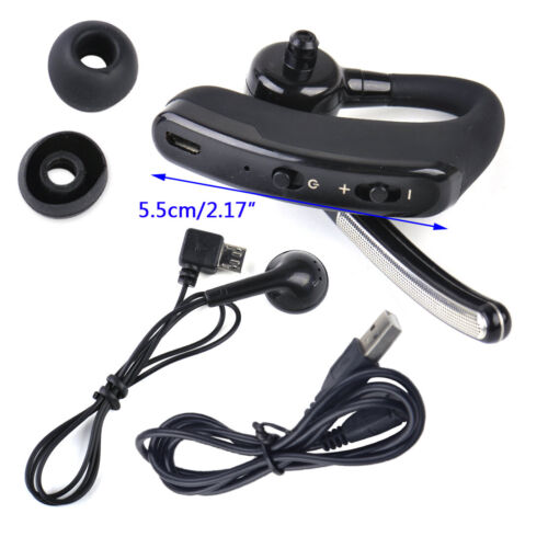 Auto Mini Headset Bluetooth 4.0 drahtlos phone Kopfhoerer USB Handy Headphone ye - Bild 1 von 8