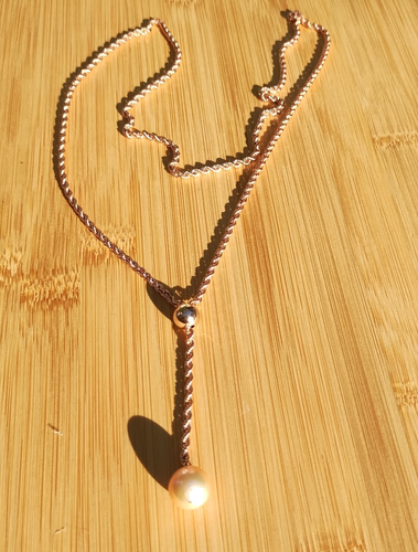 Honora Freshwater Ming Pearl bronze rope Y-Necklace Stunning unique | eBay