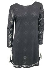 NWOT Show Me Your Mumu Tunic Mini Dress Womens Small? Black Lace Low Cut Back