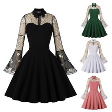 Women s Vintage Dot 1950s Retro Rockabilly Prom Dress Vintage Cottagecore Dress