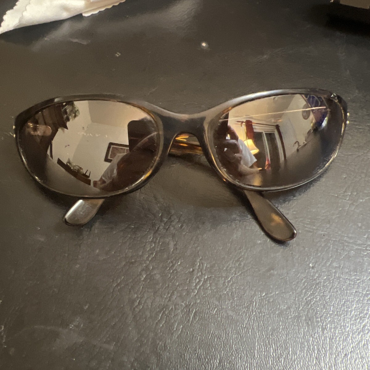 Vintage Pan Oceanic Sunglasses Silver Round Metal Faux Tortoise Amber Taiwan Tortoise Round Vintage Sunglasses for sale | eBay main image 4
