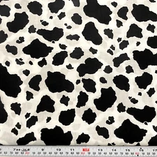 Vintage Fabric Traditions 1998 Cow Print Black & White Cotton by the HALF YARD