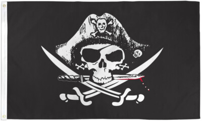 Deadman's Chest Pirate Flag 4x6ft Jolly Roger Pirate Flag Skull and Crossbones